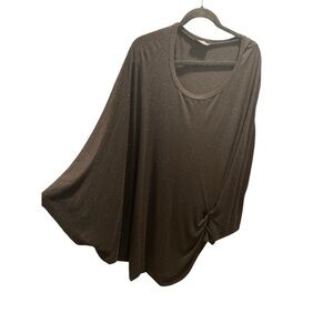 Metamorphoza Black Asymmetrical Tunic Dress Size XL